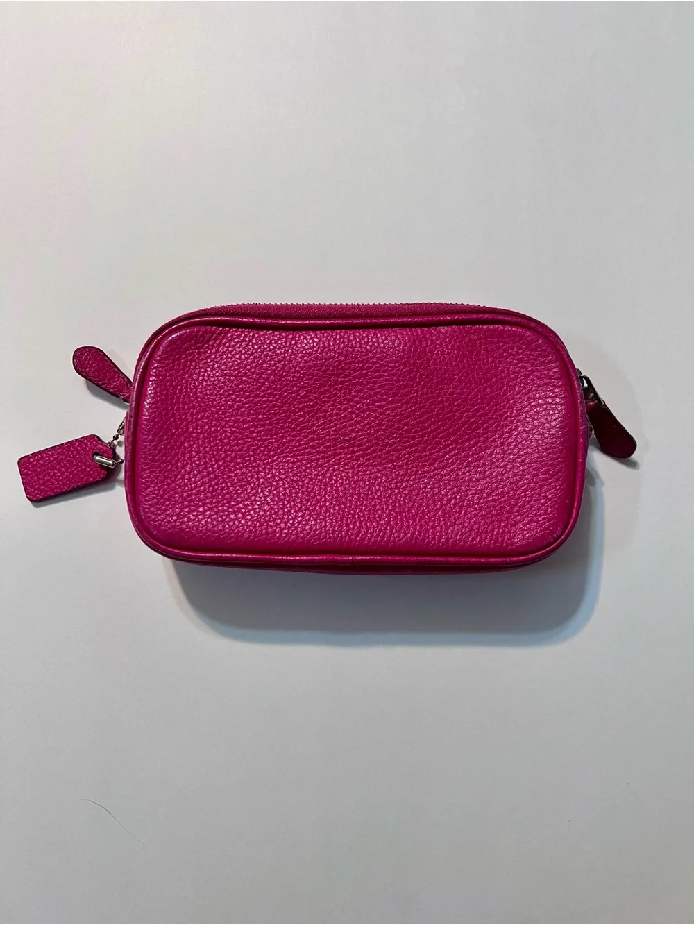 Genuine Coach Pink Leather Crossbody Bag with Pebbled Leather